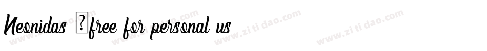 Neonidas (free for personal use)字体转换
